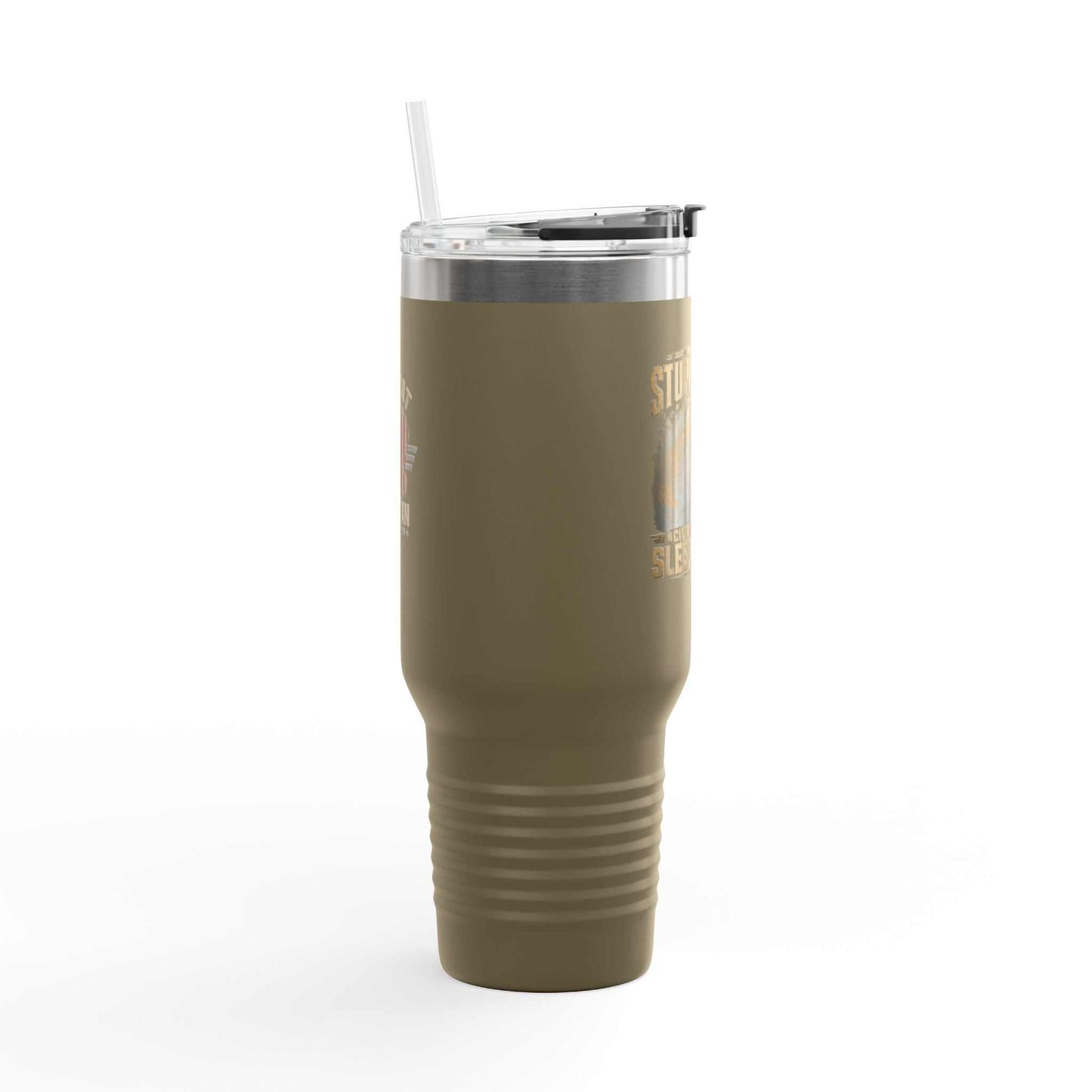 40oz Insulated Travel Mug – "I Do Stupid Things So Civilians Can Sleep Better" Veteran Tumbler