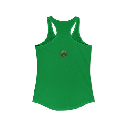 Women's Racerback Tank - "My Makeup Cost More Than My Ammo"