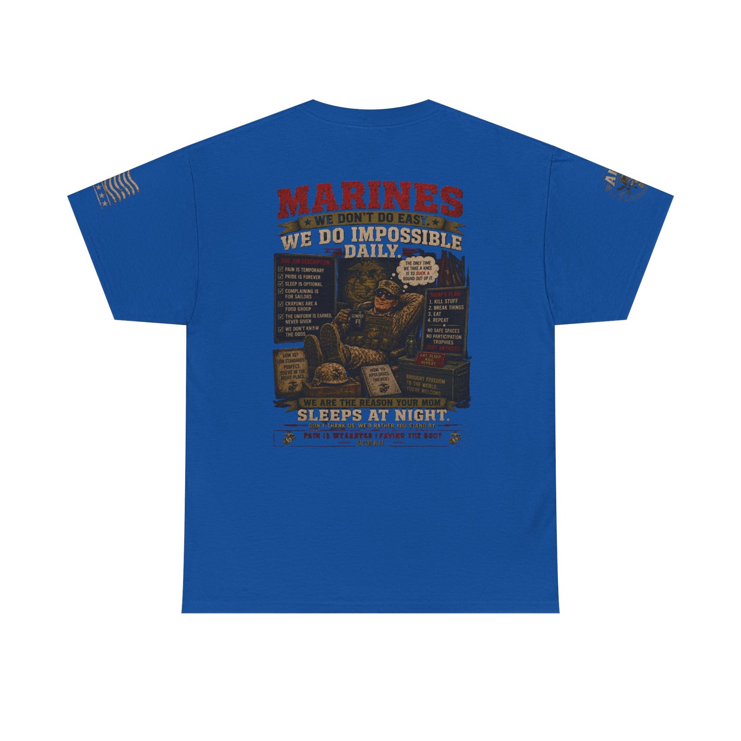 Marines Vintage Graphic Tee – 'Marines We Do Impossible' Military Shirt