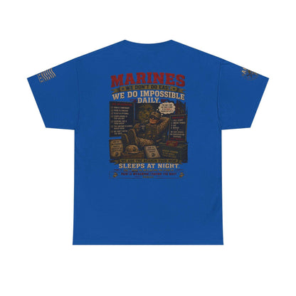 Marines Vintage Graphic Tee – 'Marines We Do Impossible' Military Shirt
