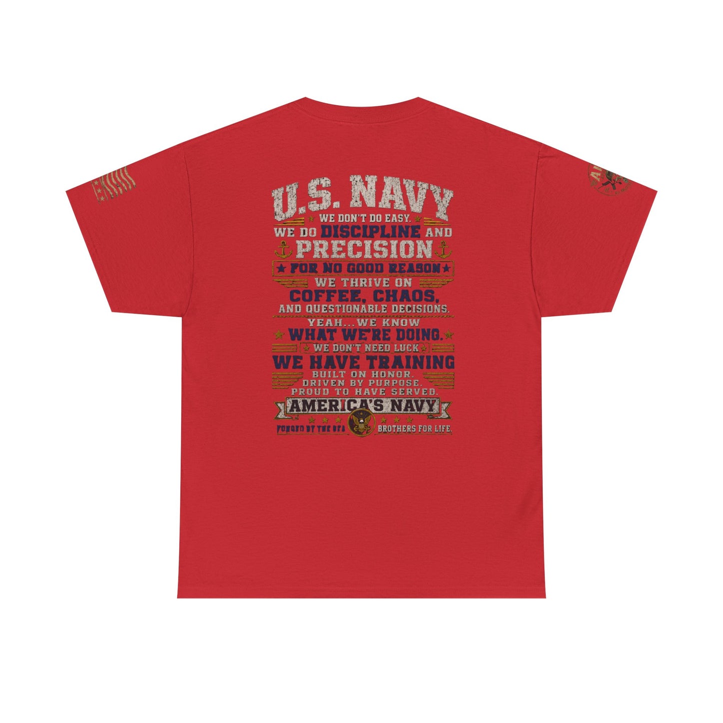 U.S. Navy Graphic Tee — Military Pride Back Print Shirt