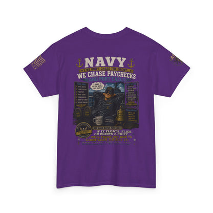 Navy Veteran Graphic Tee – 'Navy: Sea, Ports & Pride' Cotton T-Shirt