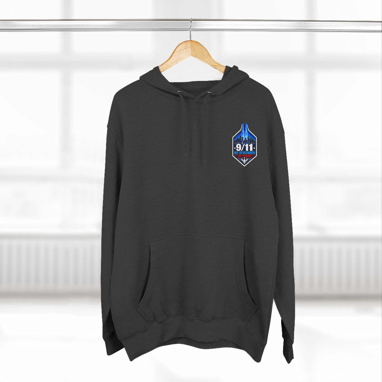 9/11 Remembrance Hoodie – We Remember 25 Years Tribute Fleece Hoodie