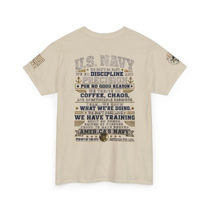 U.S. Navy Graphic Tee — Military Pride Back Print Shirt