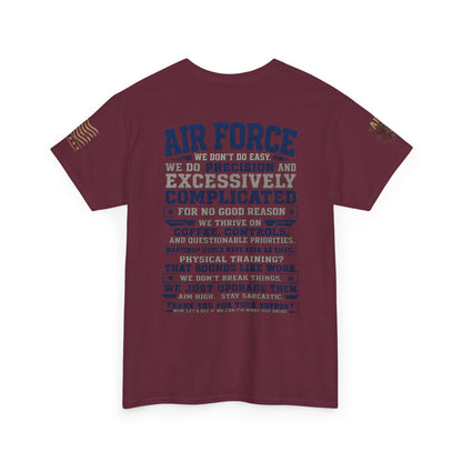 Air Force Crewneck T‑Shirt — "Air Force: Precision & Coffee" Military Graphic Tee