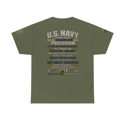 U.S. Navy Graphic Tee — Military Pride Back Print Shirt