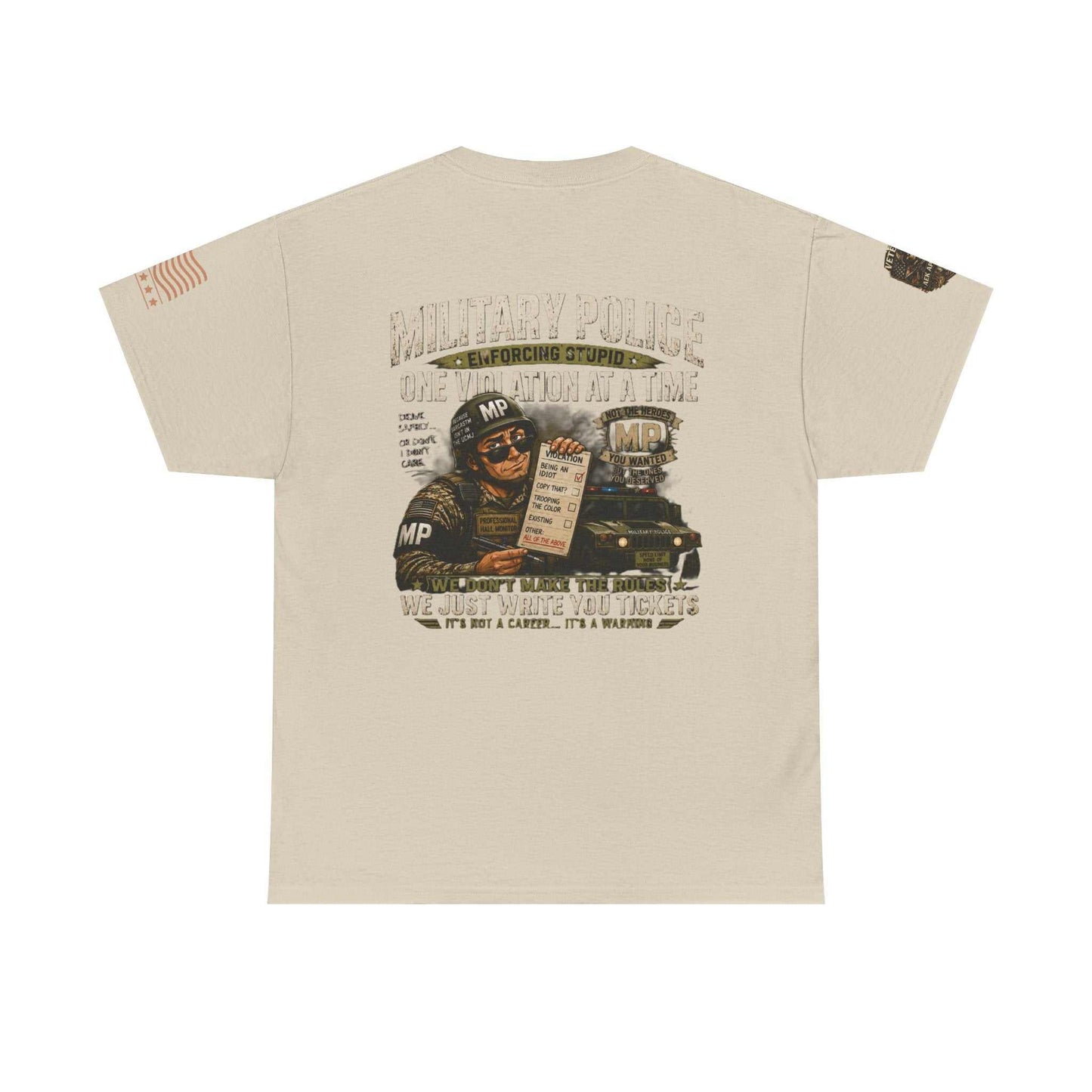 Military Police T-Shirt - "One Violation At A Time" Vintage MP Graphic Tee
