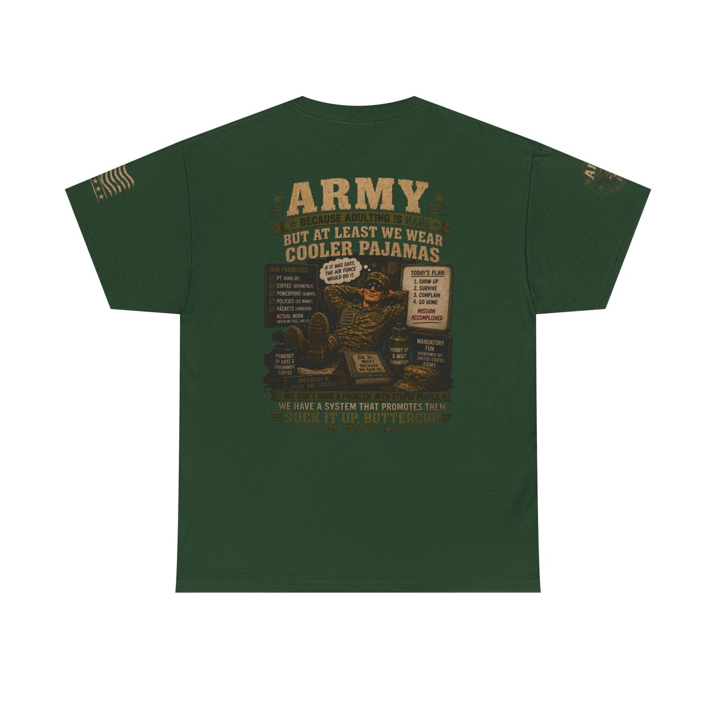 Army Vintage Graphic Tee — 'Army: Suck It Up, Buttercup' Military T‑Shirt