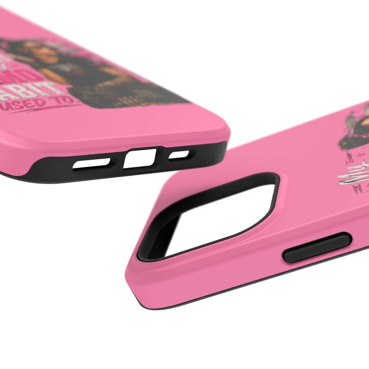 Impact-Resistant Phone Case — "My Makeup Costs Less Than My Ammo Habit Used To" Pink Tactical Design