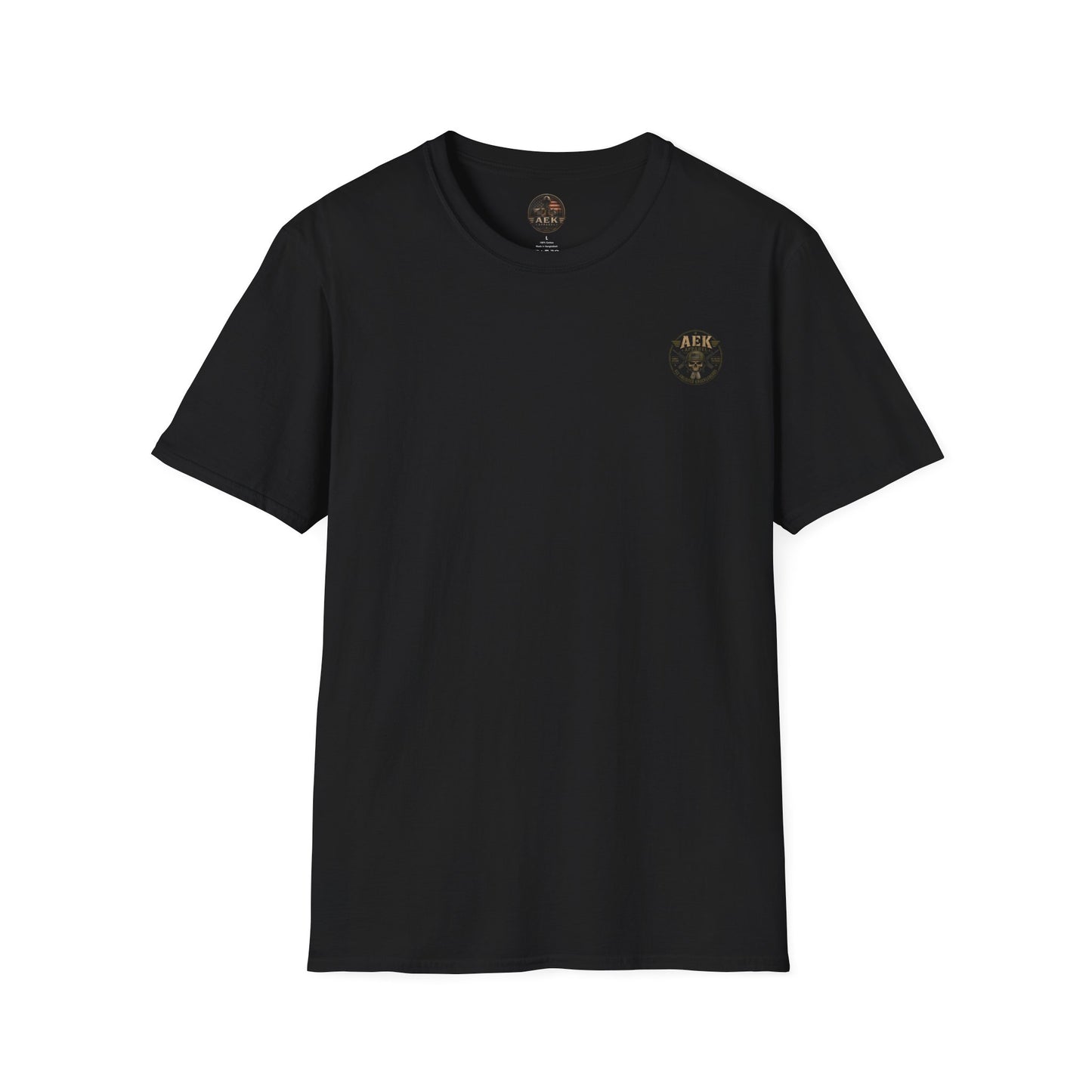 Army: Where You're Paid to Suffer T-Shirt — AEK Small Chest Logo, Coastal Surf Vibes