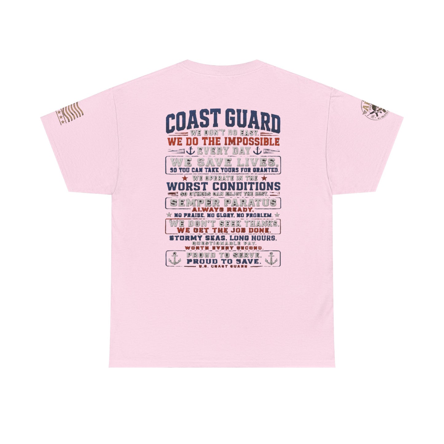 Coast Guard Tribute T‑Shirt — "We Do The Impossible" Veteran Rescue Tee
