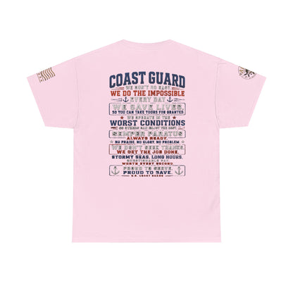 Coast Guard Tribute T‑Shirt — "We Do The Impossible" Veteran Rescue Tee