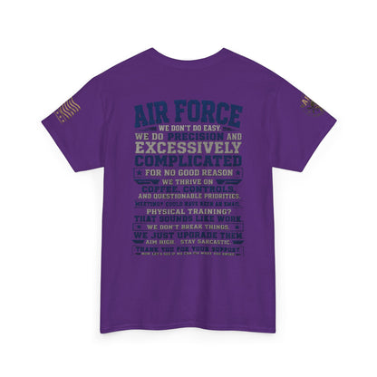 Air Force Crewneck T‑Shirt — "Air Force: Precision & Coffee" Military Graphic Tee