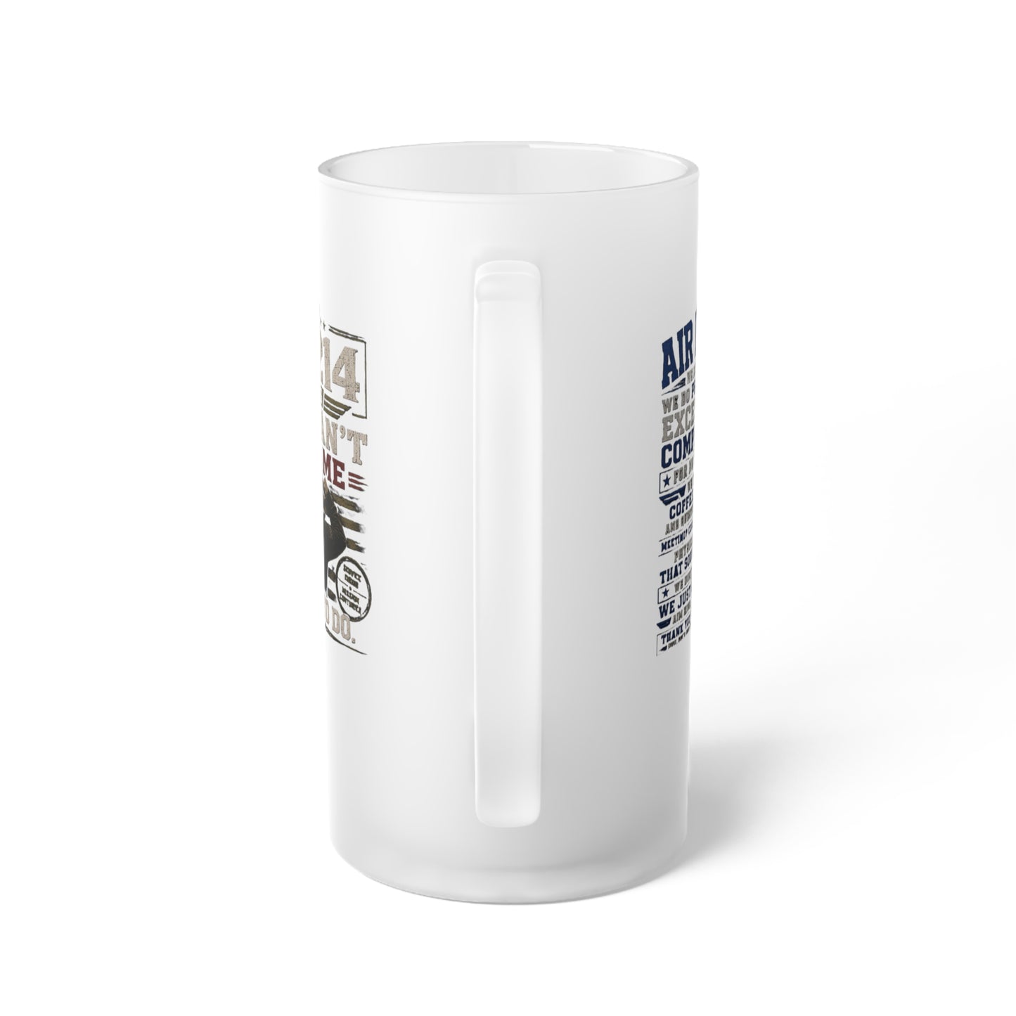Air Force Veteran Frosted Glass Beer Mug — Military Pride Beer Stein
