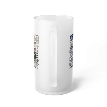 Air Force Veteran Frosted Glass Beer Mug — Military Pride Beer Stein