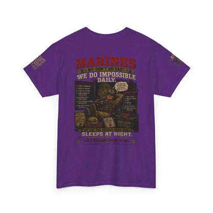 Marines Vintage Graphic Tee – 'Marines We Do Impossible' Military Shirt