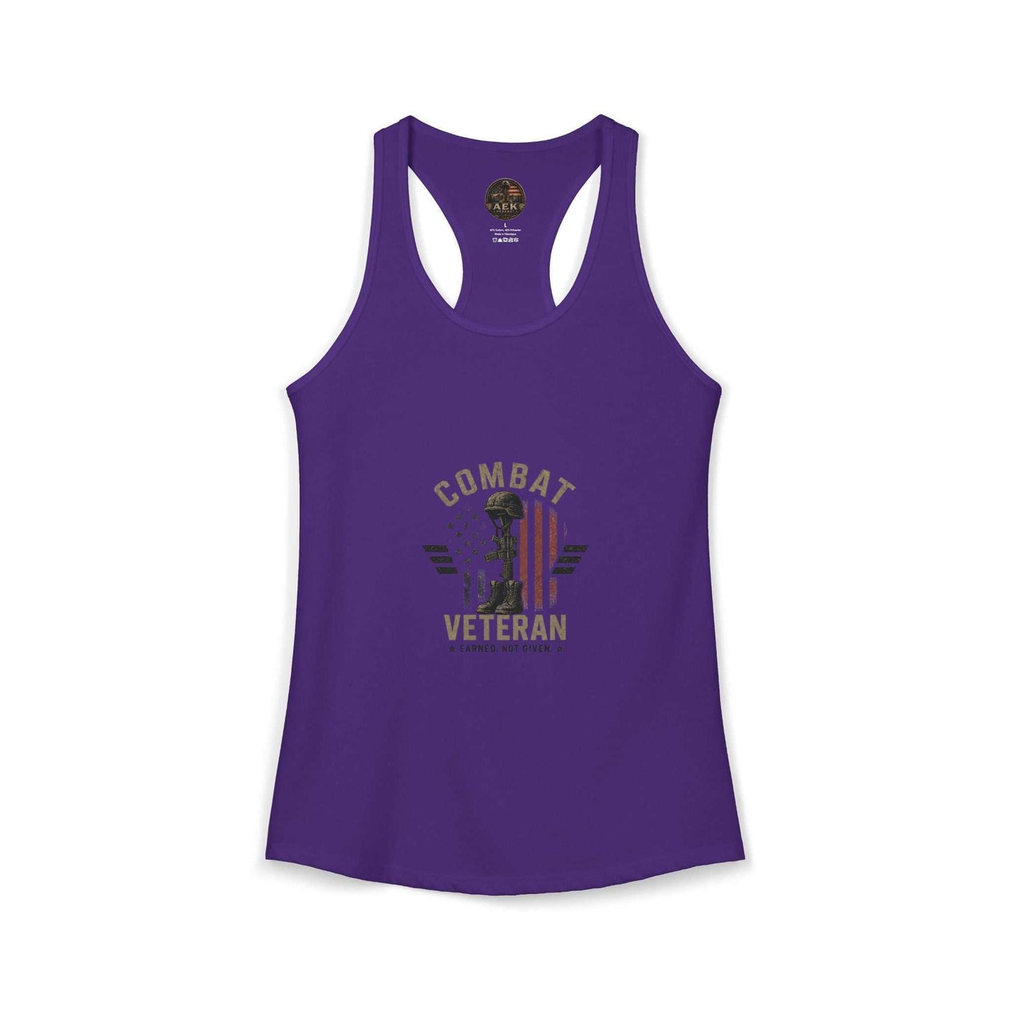 Women's Ideal Racerback Tank - 'Princess? NO! Prior Service' Combat Veteran
