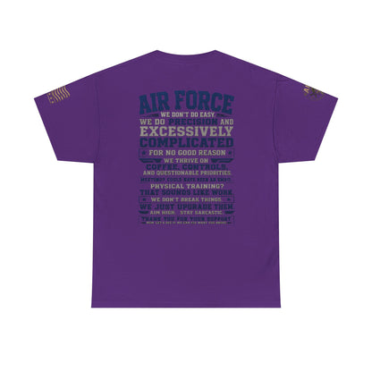Air Force Crewneck T‑Shirt — "Air Force: Precision & Coffee" Military Graphic Tee