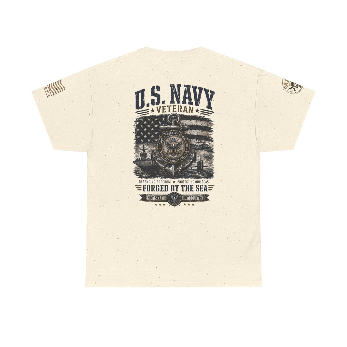 U.S. Navy Veteran T-Shirt — Forged by the Sea Patriotic Tee
