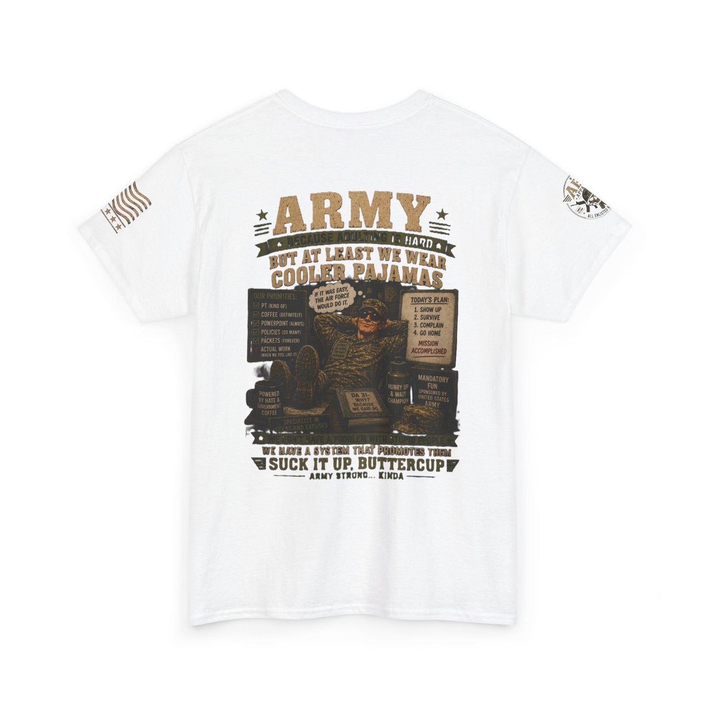 Army Vintage Graphic Tee — 'Army: Suck It Up, Buttercup' Military T‑Shirt