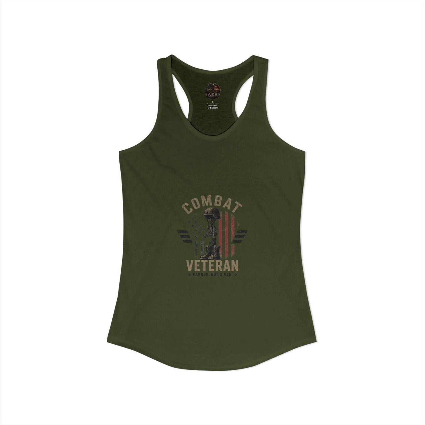 Women's Ideal Racerback Tank - 'Princess? NO! Prior Service' Combat Veteran