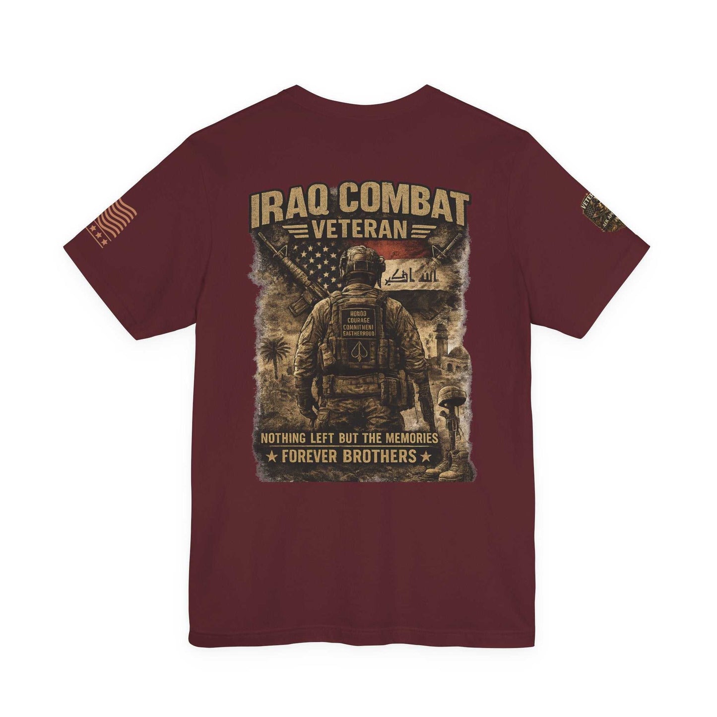 Iraq Combat Veteran T-Shirt – “Nothing Left But The Memories” Military Tribute Tee