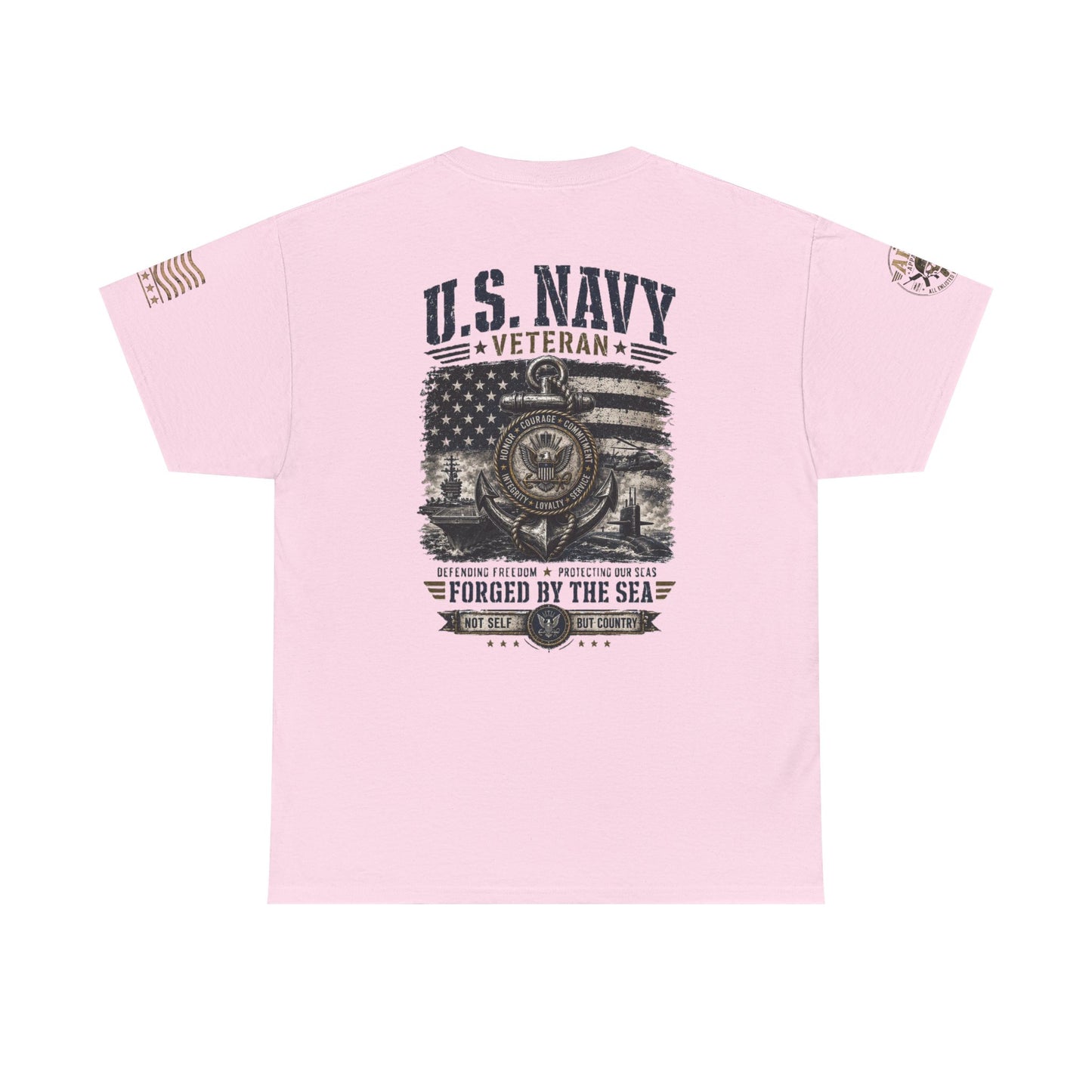 U.S. Navy Veteran T-Shirt — Forged by the Sea Patriotic Tee