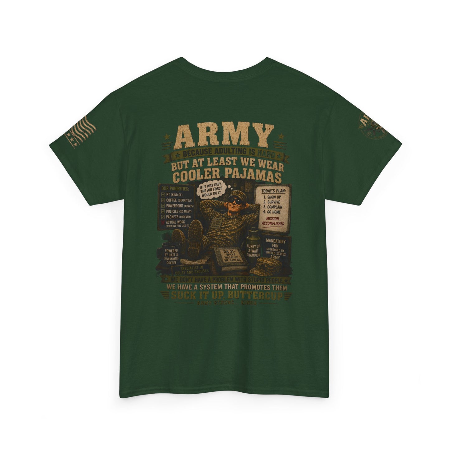 Army Vintage Graphic Tee — 'Army: Suck It Up, Buttercup' Military T‑Shirt