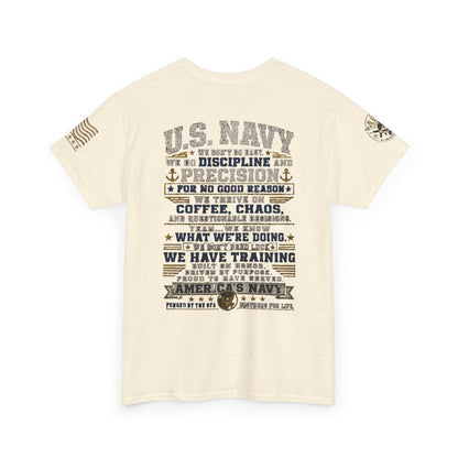 U.S. Navy Graphic Tee — Military Pride Back Print Shirt