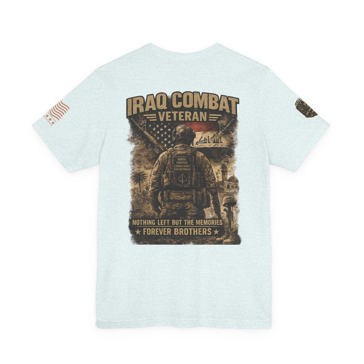 Iraq Combat Veteran T-Shirt – “Nothing Left But The Memories” Military Tribute Tee